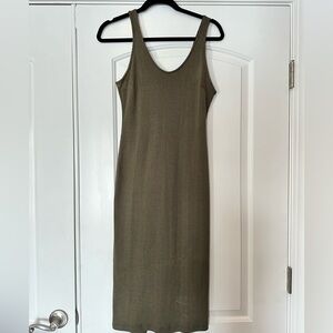 Lush Olive Green Midi Dress